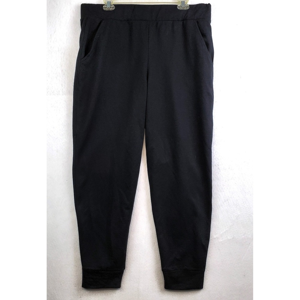 Energie Jogger Black Fleece Lined Pockets Women's Size XL